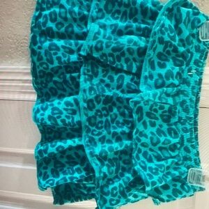 Gymboree Blue Ruffled animal print skort 6